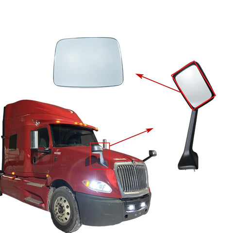 GA-IN-069-2 Hood Mirror Glass Left or Right Side For International LT625 2018 2019 2020 2021 2022 2023 2024 2025 2026