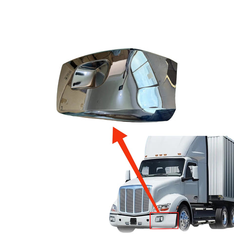 GA-PE-008B-L Chrome Bumper Corners without Fog Light Hole Left For Peterbilt 579 2013 2014 2015 2016 2017 2018 2019 2020 2021 2022