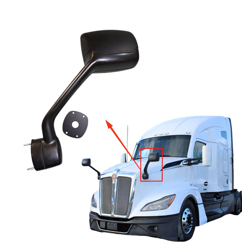 GA-KW-056B-L Black Hood Mirror LH For Kenworth T680 Next Gen 2022 2023 2024 2025