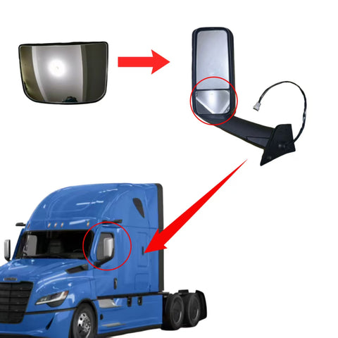 GA-FR-099-3 Door Mirror Glass Small For Freightliner Cascadia 2018-2024