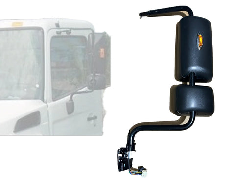 GA-A-402D-L Door Mirror Assembly Black W/Lamp Left Driver Side For Hino 238 258 268 338 2008-2021