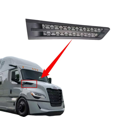 GA-FR-103B-R Black Side Grille Rh For Freightliner Cascadia 2018 2019 2020 2021 2022 2023 2024