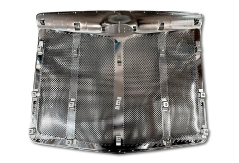 GA-PE-009A-complete Chrome Grille complete with Bug Screen For peterbilt 579 2013 2014 2015 2016 2017 2018 2019 2020 2021 2022