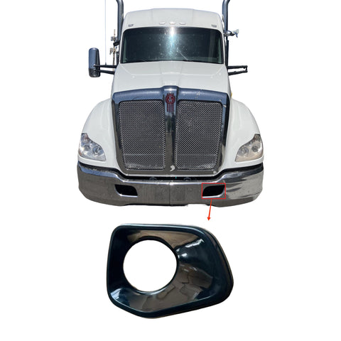 GA-T6801408-001L Black Fog Light Bezels Driver Side For Kenworth T680 2013 2014 2015 2016 2017 2018 2019 2020 2021 GA-KW-038A-L-YJ