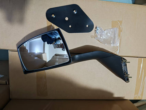 GA-V-012A-L For 2004 2005 2006 2007 2008 2009 2010 2011 2012 2013 2014 2015 2016 2017 Volvo Vn Vnl Truck Mirror Mounting Plate Hood Mirrors Black LH