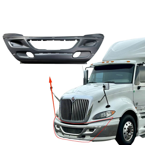GA-IN-031-2 Plastic Center Bumper with Hole For International Prostar 2012 2013 2014 2015 2016 2017 2018 2019 2020