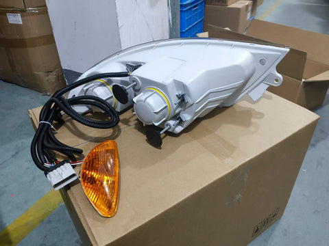 GA-IN-007-A-R Halogen Headlight Assy With LED Decorativer Light Bar With Turn Signal Light Rh, For International 4300/4400 2001 2002 2003 2004 2005 2006 2007 2008 2009 2010 2011 2012