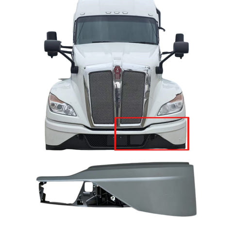 GA-T6802201-001L-A1 Bumper Corner No Fog Lamp Hole Left Set For Kenworth T680 Next Gen 2022 2023 2024 2025 2026 GA-KW-044-1E-L-YJ