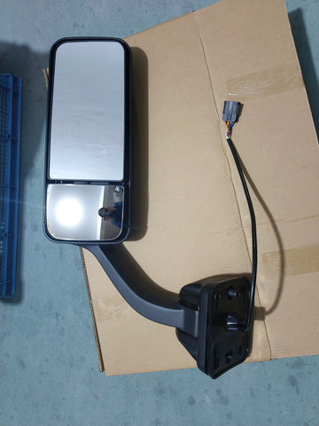 GA-FR-060A L Door Mirror Black W/Heated Left Driver Side For Freightliner Cascadia 2008 2009 2010 2011 2012 2013 2014 2015 2016 2017