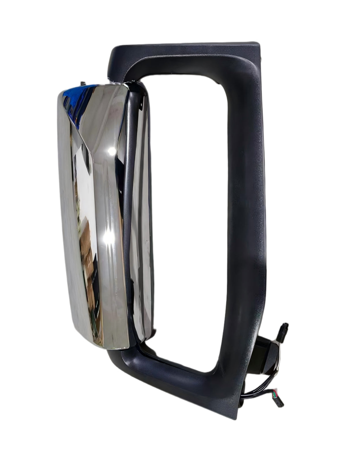 GA-V-129A-Complete-R Door Mirror Complete With Bracket Chrome Cover Right Side For Volvo VNL 2018-2024