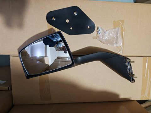 GA-V-012A-L For 2004 2005 2006 2007 2008 2009 2010 2011 2012 2013 2014 2015 2016 2017 Volvo Vn Vnl Truck Mirror Mounting Plate Hood Mirrors Black LH