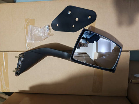 GA-V-012A-R For 2004 2005 2006 2007 2008 2009 2010 2011 2012 2013 2014 2015 2016 2017 Volvo Vn Vnl Truck Mirror Mounting Plate Hood Mirrors Black RH