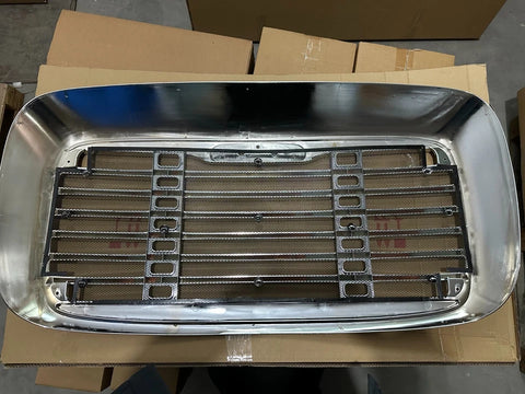 GA-FR-002 Chrome Grille with Bug Screen For Freightliner Columbia 2000 2001 2002 2003 2004 2005 2006 2007 2008