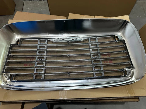 GA-FR-002 Chrome Grille with Bug Screen For Freightliner Columbia 2000 2001 2002 2003 2004 2005 2006 2007 2008