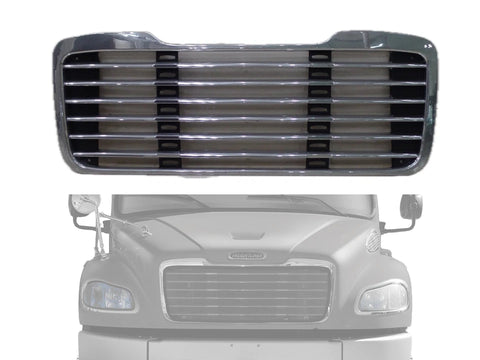 GA-FR-003A Chrome Grille W/O BUG Screen Freightliner M2 106 112 2003 2004 2005 2006 2007 2008 2009 2010 2011 2012 2013 2014 2015 2016 2017 2018 2019