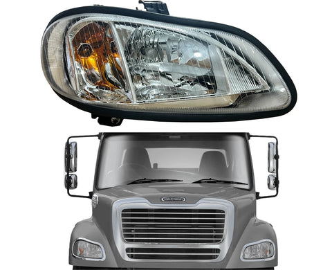 GA-FR-008-R Headlamp Right Passenger Side For Freightliner M2 2002 2003 2004 2005 2006 2007 2008 2009 2010 2011 2012 2013 2014