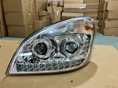 GA-FR-011A-L Silver projector halogen headlight LH For Freightliner Cascadia 2008 2009 2010 2011 2012 2013 2014 2015 2016 2017