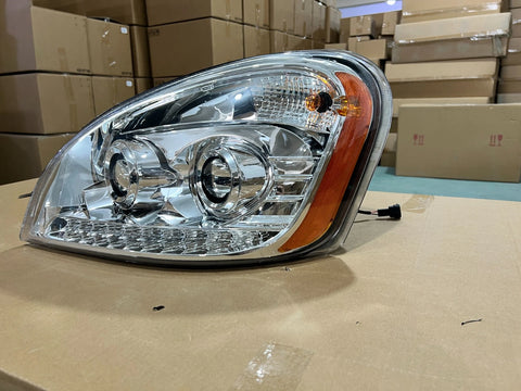 GA-FR-011A-L Silver projector halogen headlight LH For Freightliner Cascadia 2008 2009 2010 2011 2012 2013 2014 2015 2016 2017