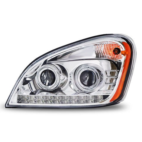 GA-FR-011A-L Silver projector halogen headlight LH For Freightliner Cascadia 2008 2009 2010 2011 2012 2013 2014 2015 2016 2017