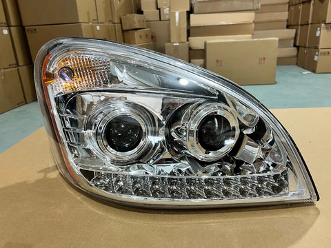 GA-FR-011A-R Silver projector halogen headlight RH For Freightliner Cascadia 2008 2009 2010 2011 2012 2013 2014 2015 2016 2017