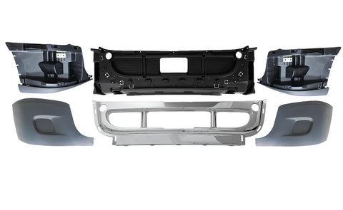 GA-FR-038-3 Front Bumper Complete w/o hole w/chrome For Freightliner Cascadia 2008 2009 2010 2011 2012 2013 2014 2015 2016 2017