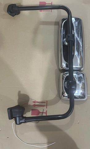 GA-FR-041-L Door Mirror Chrome Assembly with Arm Left For Freightliner M2 2003 2004 2005 2006 2007 2008 2009 2010 2011 2012 2013 2014 2015 2016