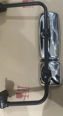 GA-FR-041-L Door Mirror Chrome Assembly with Arm Left For Freightliner M2 2003 2004 2005 2006 2007 2008 2009 2010 2011 2012 2013 2014 2015 2016