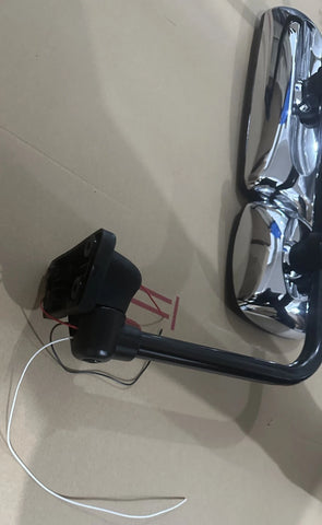 GA-FR-041-L Door Mirror Chrome Assembly with Arm Left For Freightliner M2 2003 2004 2005 2006 2007 2008 2009 2010 2011 2012 2013 2014 2015 2016