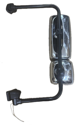 GA-FR-041-L Door Mirror Chrome Assembly with Arm Left For Freightliner M2 2003 2004 2005 2006 2007 2008 2009 2010 2011 2012 2013 2014 2015 2016