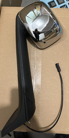 GA-FR-100AL Hood Mirror Chrome LH For Freightliner Cascadia 2018 2019 2020 2021 2022 2023 2024