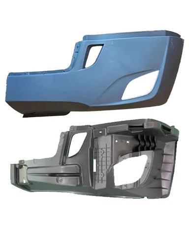 GA-FR-101-1A-L Bumper End Cover With Foglight Hole LH Side For Freightliner Cascadia 2018 2019 2020 2021 2022 2023 2024