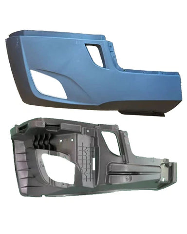GA-FR-101-1A-R Bumper End Cover With Foglight Hole RH Side For Freightliner Cascadia 2018 2019 2020 2021 2022 2023 2024