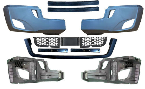 GA-FR-101A-1 Front Bumper W/ Radar Cover Air Intake W/fog lamp Hole For Cascadia 2018 2019 2020 2021 2022 2023 2024