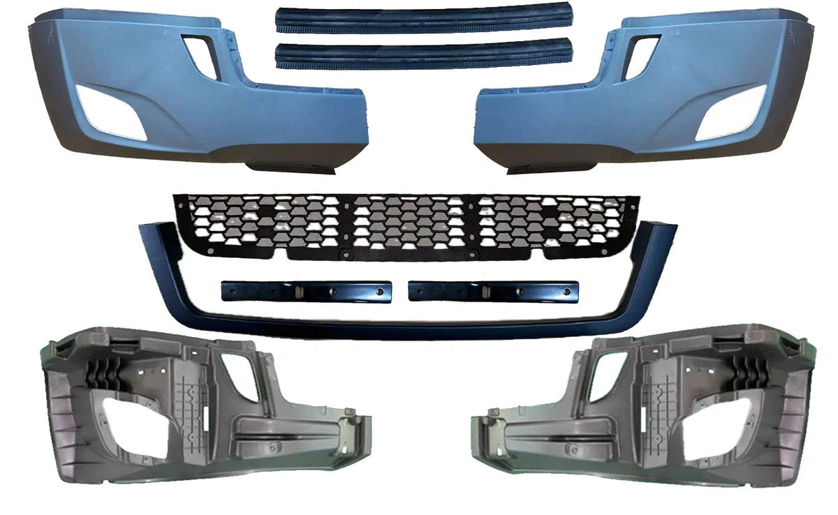 GA-FR-101A Front Bumper W/fog lamp Hole Trim In Paint For Cascadia 2018 2019 2020 2021 2022 2023 2024