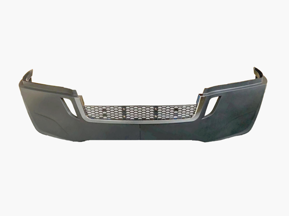 GA-FR-101D Front Bumper W/O Fog Hole In Chrome Trim For Freightliner Cascadia 2018 2019 2020 2021 2022 2023 2024