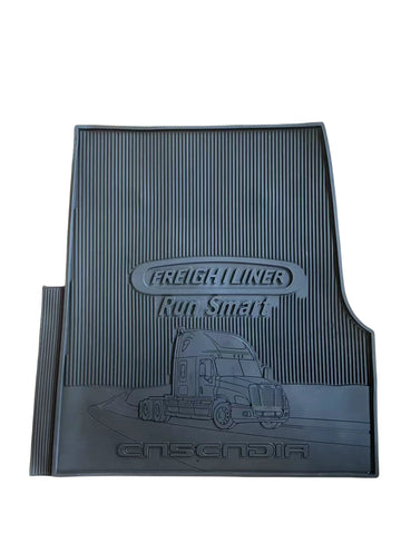 GA-FR-111 Rubber Floor Mat Left Side with Black Logo For Freightliner Cascadia 2018 2019 2020 2021 2022 2023 2024
