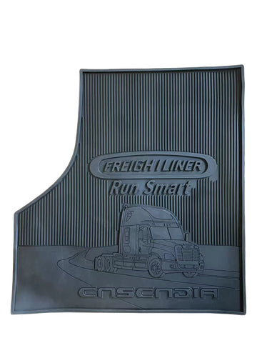 GA-FR-112 Rubber Floor Mat Right Side with Black Logo For Freightliner Cascadia 2018 2019 2020 2021 2022 2023 2024