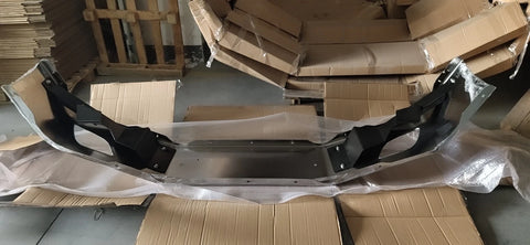 GA-FR-128 Chrome Steel Bumper 14" replaces plastic bumper For Freightliner Cascadia 2018 2019 2020 2021 2022 2023 2024