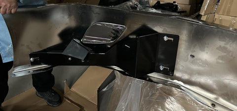 GA-FR-128 Chrome Steel Bumper 14" replaces plastic bumper For Freightliner Cascadia 2018 2019 2020 2021 2022 2023 2024