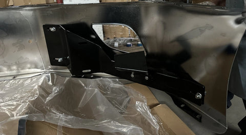 GA-FR-128 Chrome Steel Bumper 14" replaces plastic bumper For Freightliner Cascadia 2018 2019 2020 2021 2022 2023 2024