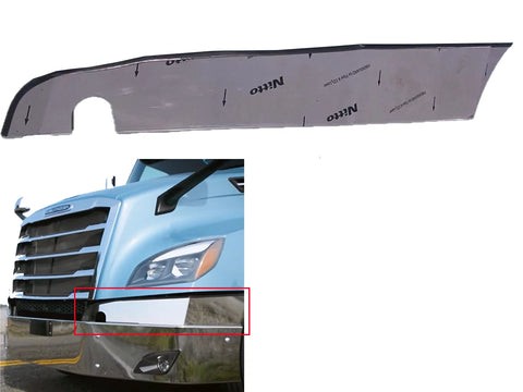 GA-FR-129-L Bumper Fin Chrome Steel LH For Freightliner Cascadia 2018 2019 2020 2021 2022 2023 2024