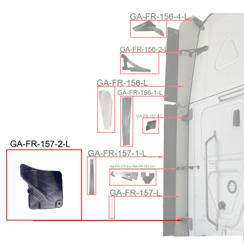 GA-FR-157-2L Bracket fits Lower Fairing Left For Freightliner Cascadia 2018 2019 2020 2021 2022 2023 2024