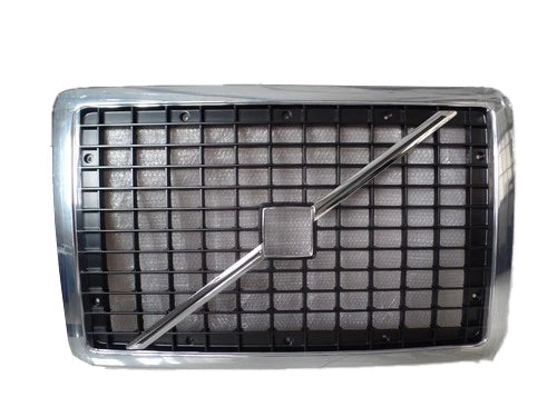 GA-V-007B Volvo VNL 2004 2005 2006 2007 2008 2009 2010 2011 2012 2013 2014 2015 Front Grille Chrome Frame With Bug screen and Mark