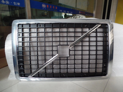 GA-V-007B Volvo VNL 2004 2005 2006 2007 2008 2009 2010 2011 2012 2013 2014 2015 Front Grille Chrome Frame With Bug screen and Mark