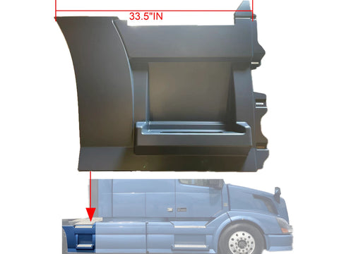 GA-V-019B-R Volvo VNL Rear Step Fairing Panel Right Side Rh 33.5" Long 2004 2005 2006 2007 2008 2009 2010 2011 2012 2013 2014 2015 2016 2017