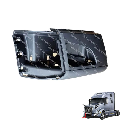 GA-V-081A-R Passenger Side Current Corner Bumper WITH CUT For Fog Light Fit Volvo VNL 2018 2019 2020 2021 2022 2023