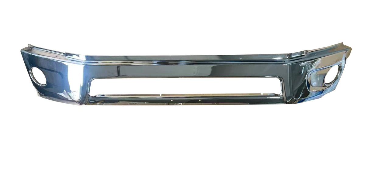 GA-V-105D Silver Chrome Center Replacement Bumper With Fog Light Hole For Volvo VNR 2018 2019 2020 2021 2022 2023 2024 2025