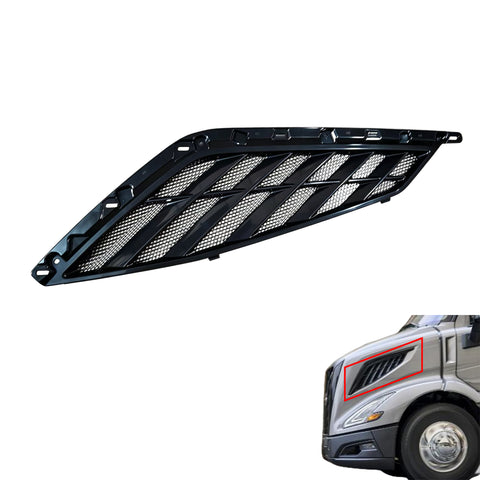 GA-V-132-1A-L Air Hood Vent Grille Black Left Driver Side Volvo VNL 2025+