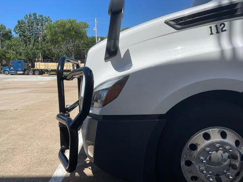 GA-DGIT-3-CAS Black Deer Guard Bumper PVC with Bracket for Freightliner Cascadia 2018-2024