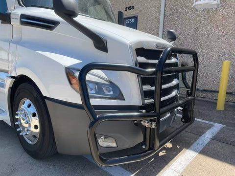 GA-DGIT-3-CAS Black Deer Guard Bumper PVC with Bracket for Freightliner Cascadia 2018-2024